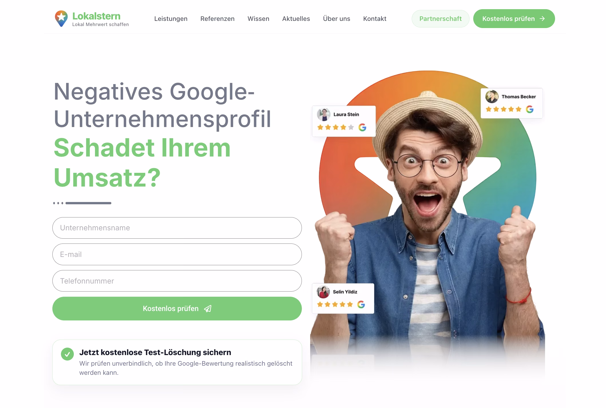 Lokalstern in der Desktop-Ansicht
